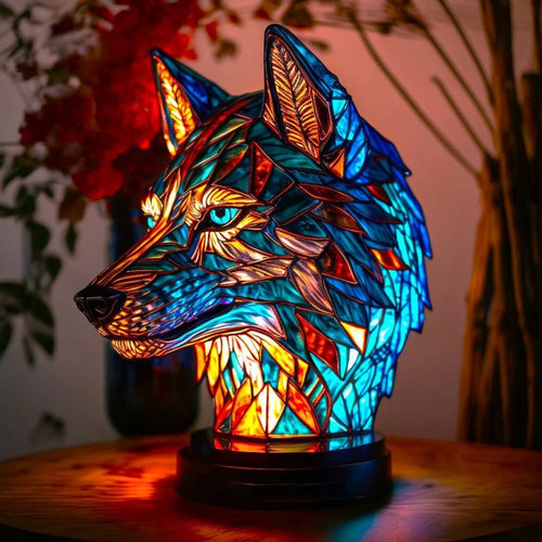Magic Wolf Resin Lamp – 3D Wolf LED Night Light