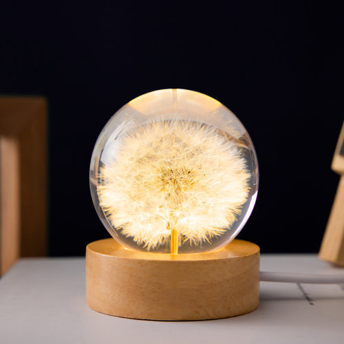 Forever Dandelion – Real Flower Resin LED Lamp