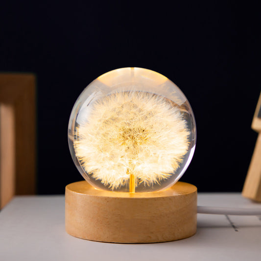 Forever Dandelion – Real Flower Resin LED Lamp