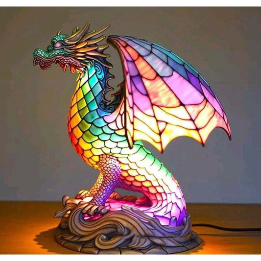 Magic Dragon Resin Lamp – 3D Dragon LED Night Light